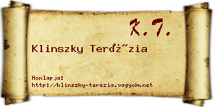 Klinszky Terézia névjegykártya