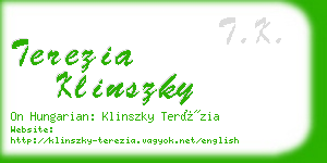 terezia klinszky business card